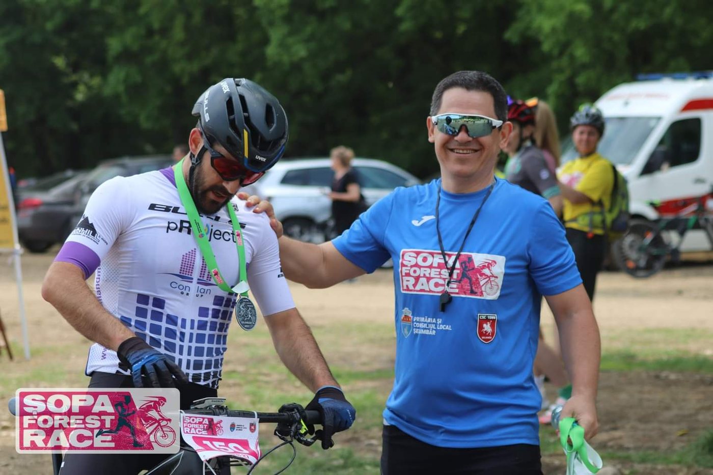 Copii premiați pe podium la ȘOPA Forest Race